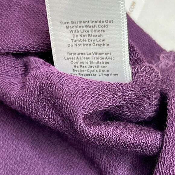 Spiritual Gangster NWT purple Izzy gratitude graphic cropped sweatshirt size XL - Picture 15 of 15